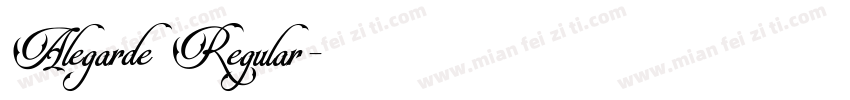 Alegarde Regular字体转换